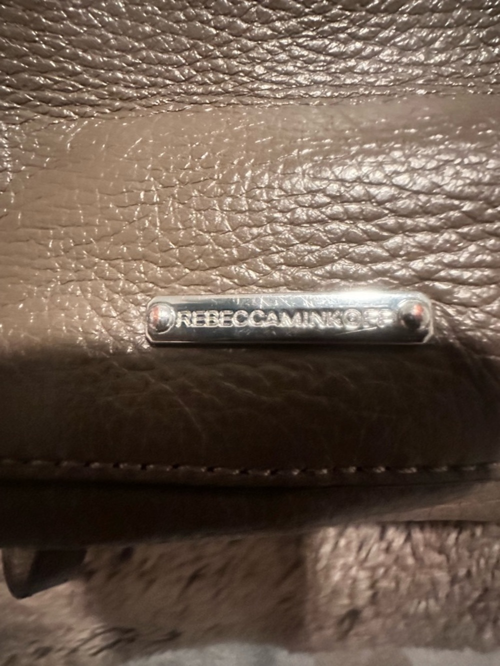 Rebecca Minkoff Taupe Brown Leather Crossbody Bag